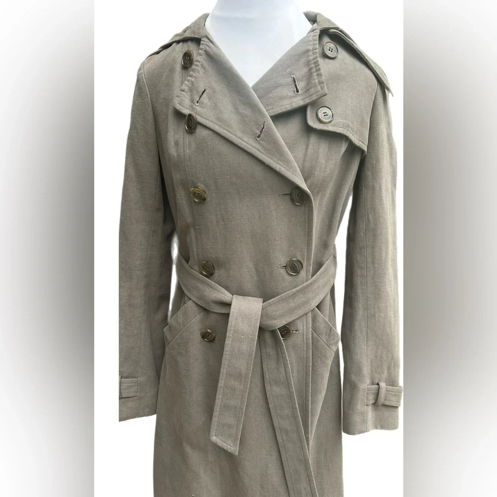 Gryphon New York Grey Hoodie Trench Coat Small Excellent used Condition